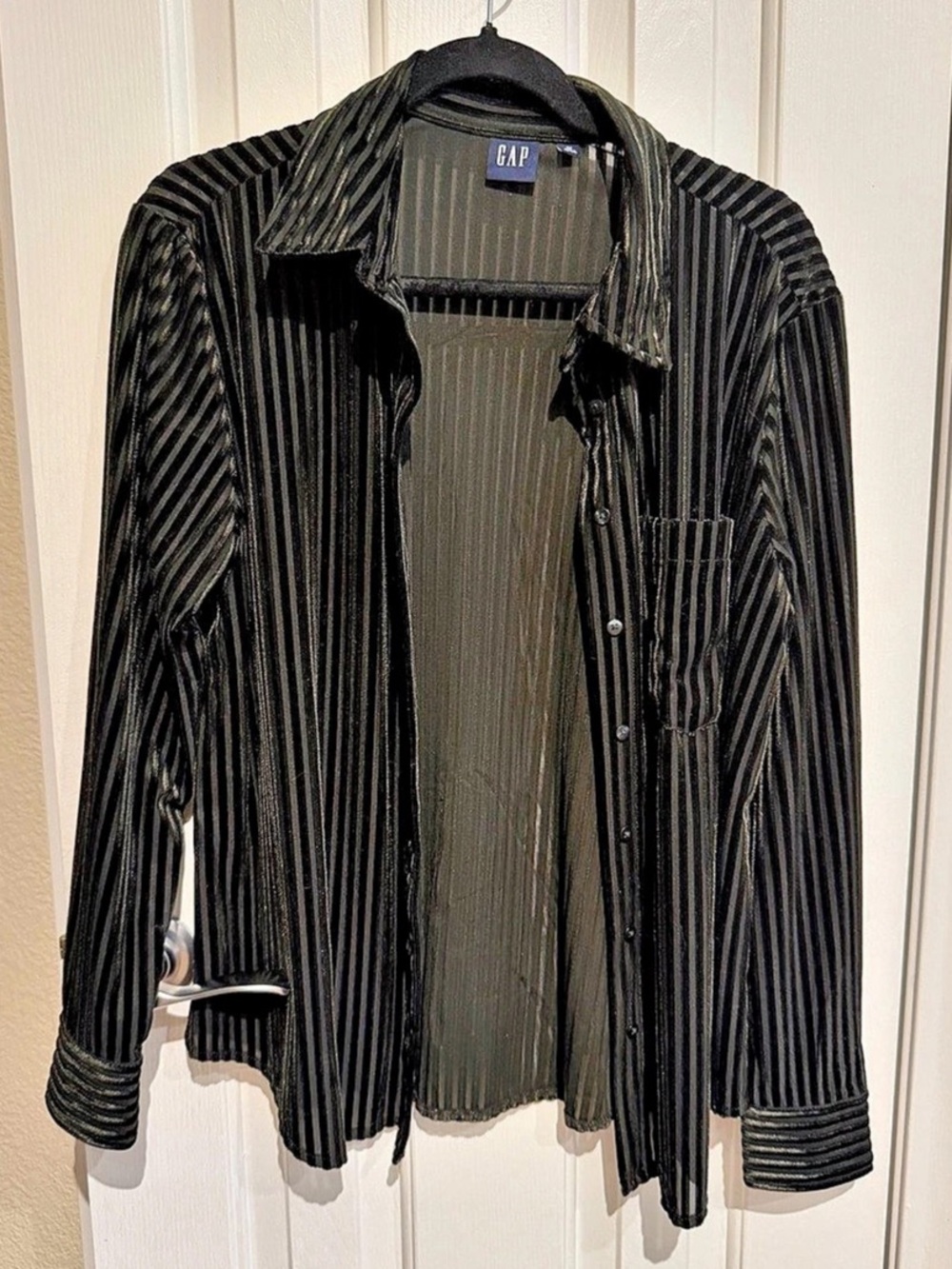 GAP Velvet Relaxed Button Down Shirt